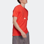 Men's adidas SS22 Logo Printing Pullover Short Sleeve Red T-Shirt HN1963