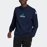 Men's adidas Logo Printing Round Neck Pullover College Navy Blue HG8095