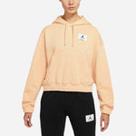 (WMNS) Air Jordan Casual Sports Knit Loose hoodie Short 'Yellow' DD6999-268
