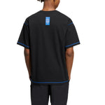 adidas originals 50th Annv Gfx T Small Logo Printing Stripe Loose Pullover Round Neck Short Sleeve Black T-Shirt HY4685
