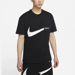 Nike Sportswear Swoosh Large Pocket Printing Sports Round Neck Short Sleeve Black DJ6297-010