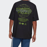 adidas originals Back Graffiti Printing Short Sleeve Black GK7223