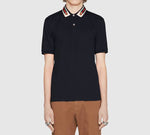 Gucci Stripe Short Sleeve Polo Shirts 'Navy Blue' 545714-XJAGU-4685
