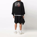 Men's Off-White Caravaggio Painting Round Neck Black OMBA057C99FLE0051001