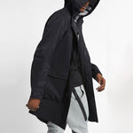 Men's Nike Solid Color Athleisure Casual Sports Mid-Length Hooded Windbreaker AV8271-010