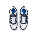 (PS) Nike Court Borough Mid 2Velcro 'White Signal Blue' CD7783-107