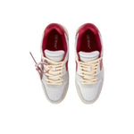 Off-White Out Of Office Leather Sneakers 'Grey White Red' OMIA189S24LEA0110525