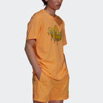 adidas originals Lemon Tee Logo Printing Sports Short Sleeve Orange GN3129