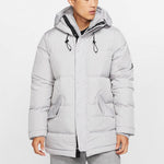 Air Jordan Wings Outdoor mid-length hooded down Jacket Gray BQ4171-059