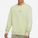 Men's Nike Embroidered Logo Sports Round Neck Pullover Green DR7836-371