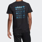adidas originals Zeno Tee Blue Logo Short Sleeve Black FS7329
