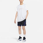 Men's Air Jordan Stripe Logo Printing Lacing Straight Sports Shorts Black DV9002-010