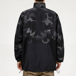 adidas St Wv Newblock Casual Sports Breathable Camouflage Stand Collar Jacket Black H40236