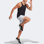 Men's adidas Solid Color Alphabet Logo Running Sports Vest Black HB7457