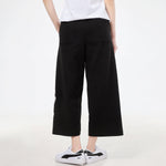 (WMNS) PUMA Logo Printing Knitting Casual Pants Black 532046-01