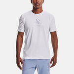Men's Under Armour Curry Undrtd Splash Round Neck Short Sleeve White 1362819-100