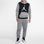Men's Air Jordan JUMPMAN AJ Large LOGO Gray Black Pullover 'Grey Black' CK1349-010
