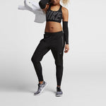 (WMNS) Nike Small Logo Elastic Waistband Running Sports Long Pants Black 885259-010