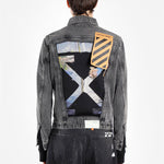 Off-White Denim Distressed Jacket 'Black' OMYE019R19C270120888