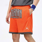 Air Jordan Sport Dna Contrasting Colors Logo Mesh Breathable Sports Shorts Orange DA7207-803