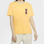 (WMNS) Nike Sportswear Love Sunglasses Printing Pocket Short Sleeve Washed 'Yellow' CU9700-795