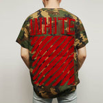 Off-White Red Short Sleeve Camouflage Green OMAA001F150580189920