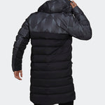 adidas Mufc Ssp Down Manchester United Soccer/Football Sports hooded mid-length Down Jacket Black GR3884