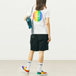 (WMNS) Vans Rainbow Alphabet Printing Round Neck Short Sleeve White VN0A5EUQWHT