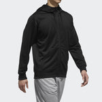 Men's adidas Sports Stylish Hooded Knit Jacket Black DN1420