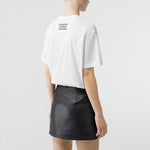 (WMNS) Burberry Deer Printing Cotton Loose Short Sleeve White 80136641