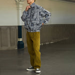 Vans SS22 Grid Full Print Jacket Couple Style Black VN0A5H9T7TO