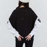 (WMNS) PUMA Power Color Blocking Crew Logo Printing SweatshirtBlack 535187-01