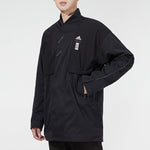 Men's adidas Martial Arts Series Wj Xia Long Jkt Logo Printing Mid-Length Stand Collar Sports Jacket Black HE5121