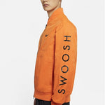 Nike Sportswear Swoosh Logo Printing Sports Jacket Orange DJ5368-801