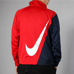 Nike Casual Sports Knit Cardigan Stand Collar Jacket Large Red BV5288-657