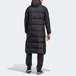 adidas Windproof Stay Warm hooded mid-length Down Jacket Black GE9995