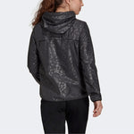 (WMNS) adidas Logo Solid Color Woven Zipper Hooded Jacket Black GQ0616