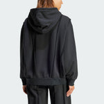 (WMNS) adidas originals Distressed Hoodie Asia Sizing 'Black' IY9025