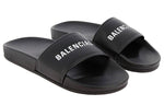 (WMNS) Balenciaga Pool Slides 'Black White' 517226WAL001006