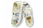 Vans Authentic Low Tops Casual Skateboarding Shoes Multi-Color Funny Printing Unisex 'White Black Blue' VN0A5KRDARG