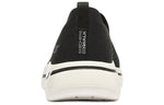 (WMNS) Skechers Go Walk Arch Fit Slip on 'Black White' 124418-BKW