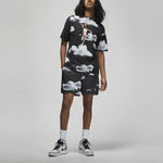 Men's Air Jordan Casual Printing Round Neck Pullover Short Sleeve Black T-Shirt DM1437-010