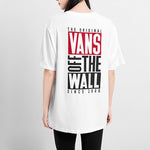 Vans Alphabet Printing Short Sleeve Couple Style White VN0A4MM5WHT