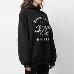 (WMNS) Balenciaga SS21 Printing Hoodie Black 641529TJVI71070
