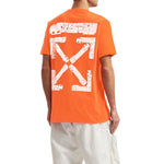 Men's Off-White x Teenage Engineering Crossover SS22 Logo Printing Round Neck Short Sleeve Orange T-Shirt OMAA027T22JER0012001