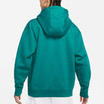 Men's Nike Logo Embroidered Solid Color Fleece Lined Casual Pullover Green DA0316-340