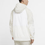 Nike Sportswear Swoosh Half Zipper Big Pocket Woven hooded Logo Jacket White CU3886-072