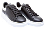 (WMNS) Alexander McQueen Oversized Sneaker 'Black White' 553770WHGP5-1070
