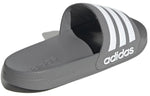 adidas Adilette Shower Slides Cozy Wear-Resistant Unisex Grey Slippers 'Grey White' GY1891