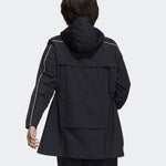 (WMNS) adidas Cny Jkt Warm Sports Lacing Woven Fleece Lined Hooded Jacket Black GP0625